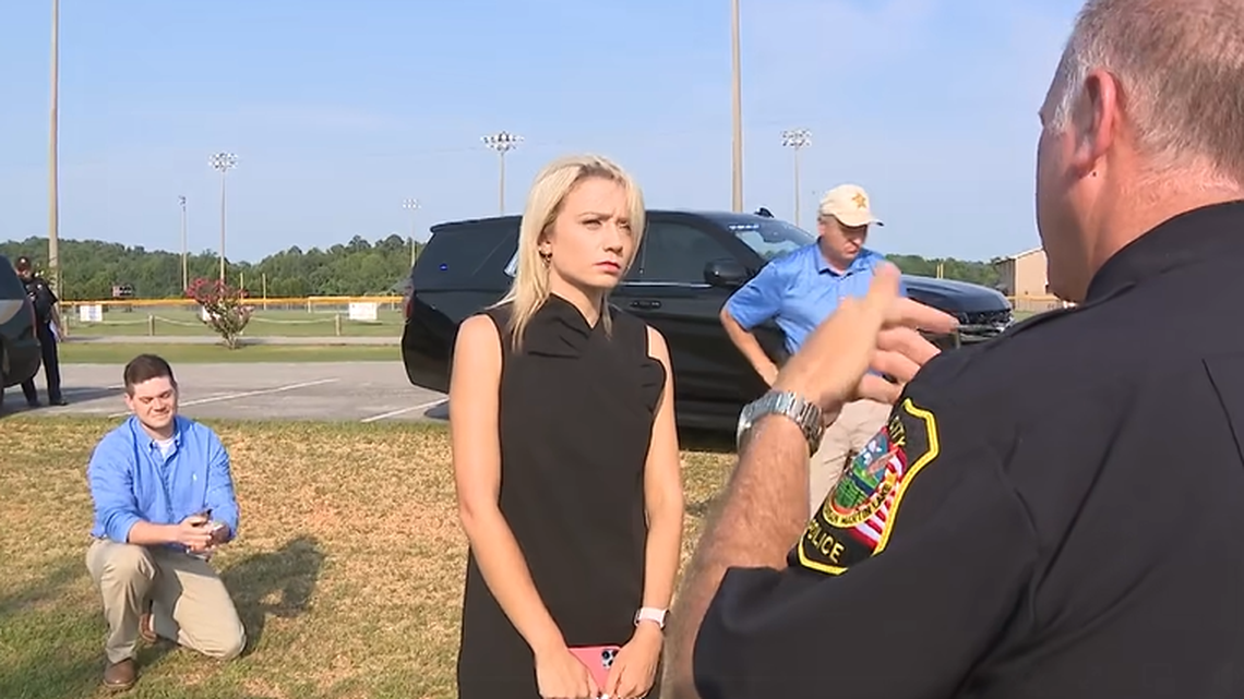 A “breaking news” assignment turned into a surprise marriage proposal for an Alabama journalist.