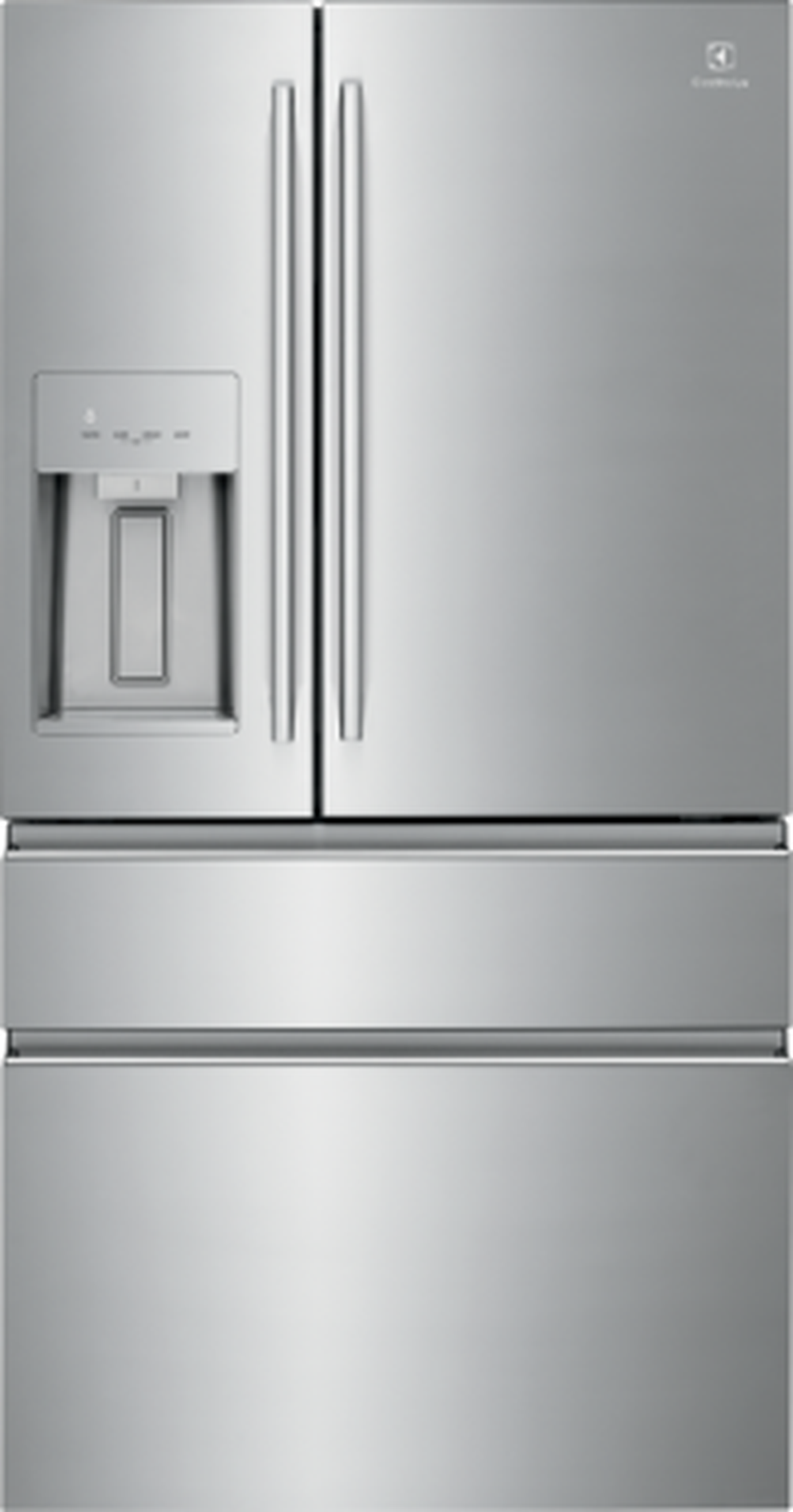 Electrolux multi-door refrigerator with in-door dispenser
