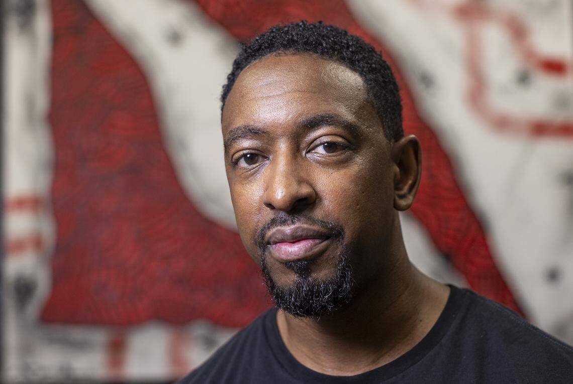 Darren Brown at a West Palm Beach art studio in July.