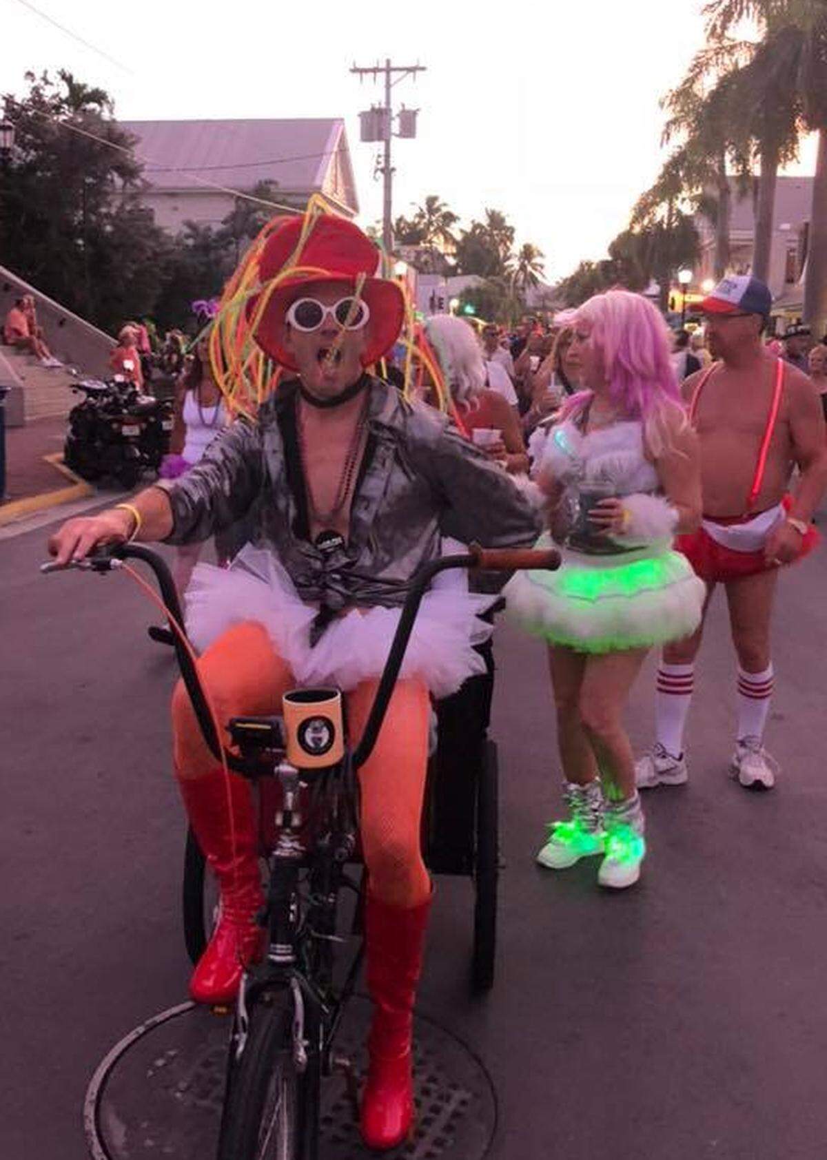 Locals donned tutus for this year’s TuTu Tuesday party and parade during Fantasy Fest.