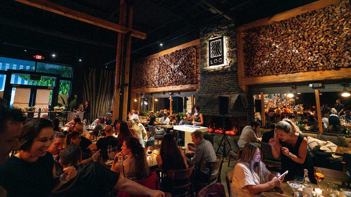 Log restaurant in Wynwood mimics the look of a cozy ski chalet and serves a menu mostly cooked in a wood fire.