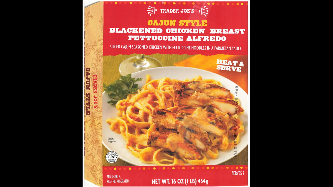 Trader Joe’s Cajun Style Blackened Chicken Breast Fettucine Alfredo