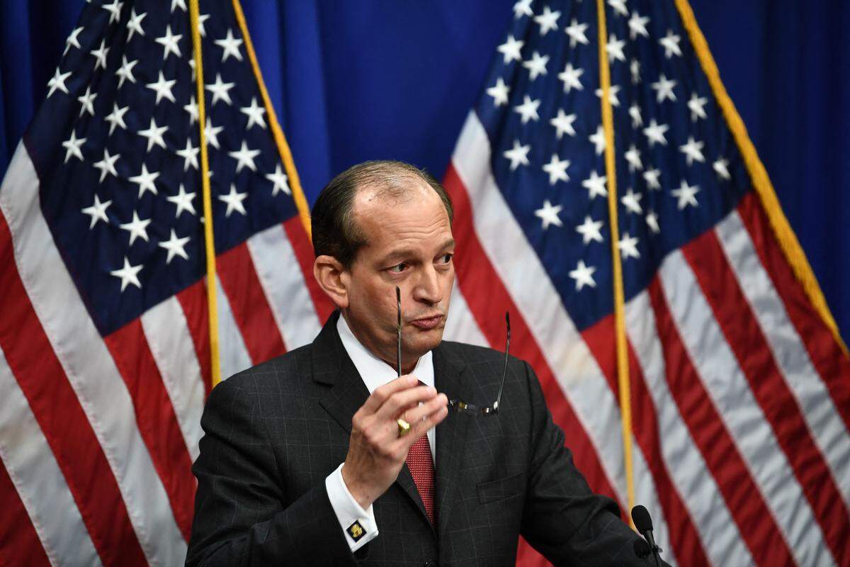 US. Labor Secretary Alexander Acosta, who announced his resignation on July 12, 2019.