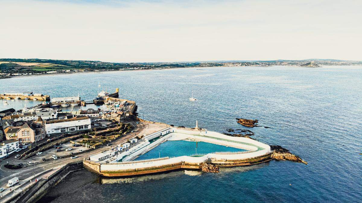 The rare ocean creature was spotted off the coast of Penzance, England, a fisherman said.