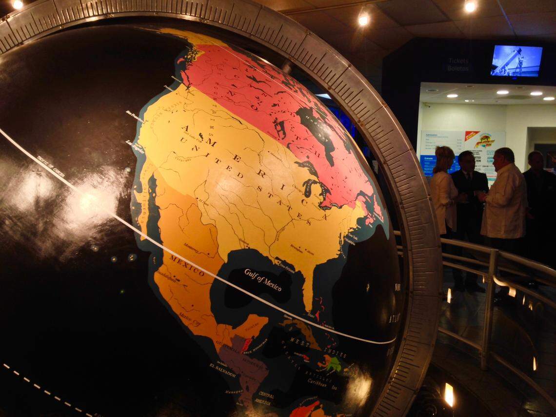 As the original Miami Museum of Science hosted a gathering before its closing in 2015, guests gathered around a familiar site in the lobby. That’s the old Pan Am 6,500-pound globe that greeted guests for 55 years. The globe, with new ownership, will once again be viewable to the public some time in 2022 in downtown Miami.