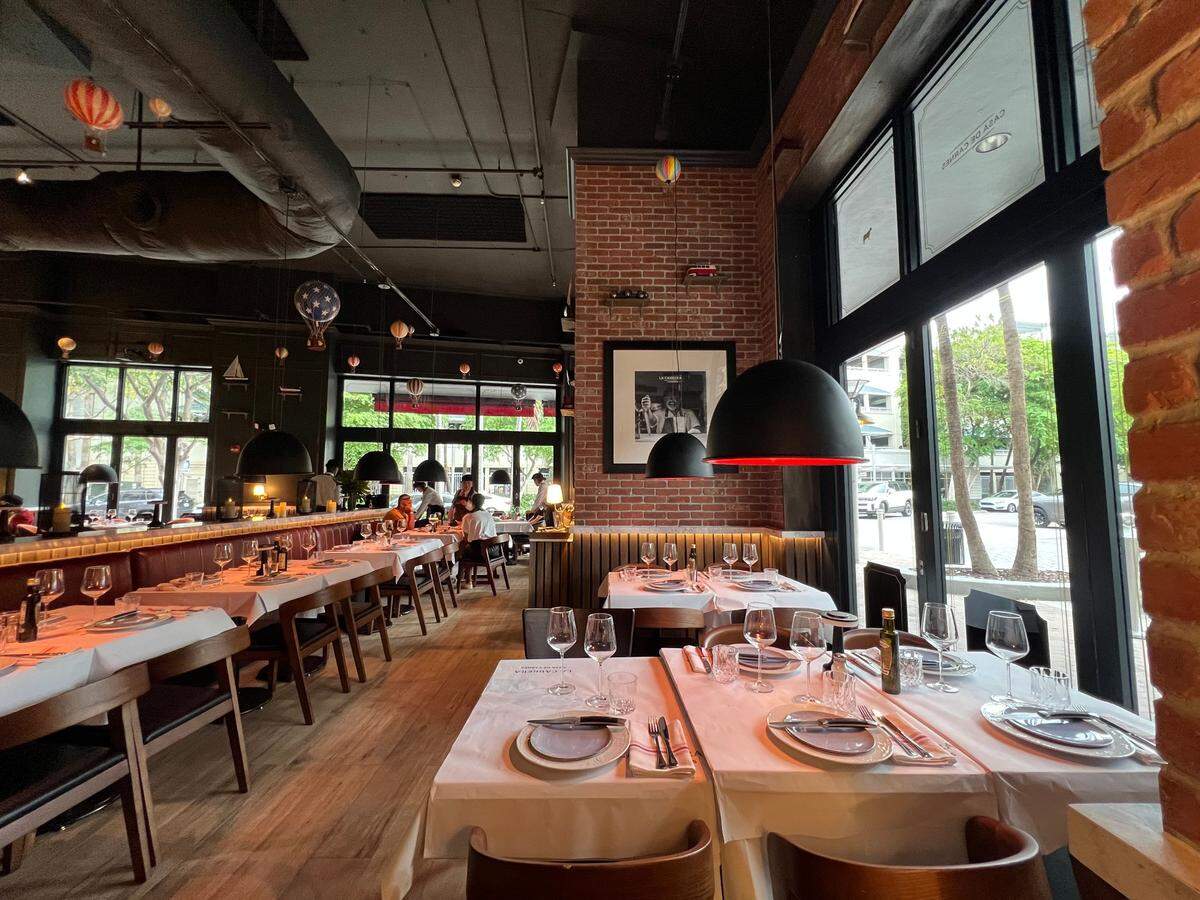 Interior of La Cabrera in Midtown Miami.