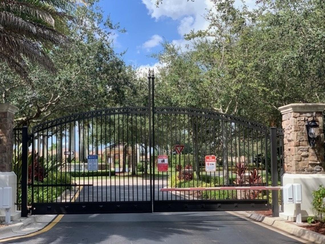 The Ceballos estate is inside the gated Woodbridge Ranches subdivision in Davie, Florida, shown here.