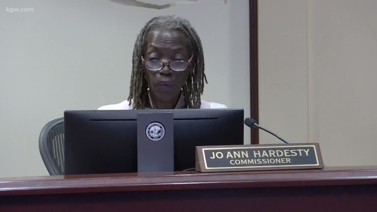 Jo Ann Hardesty, city commissioner of Portland, Oregon, said a few people with “white male privilege” drown out the voices of others at city council meetings, making people afraid to attend and voice their mind