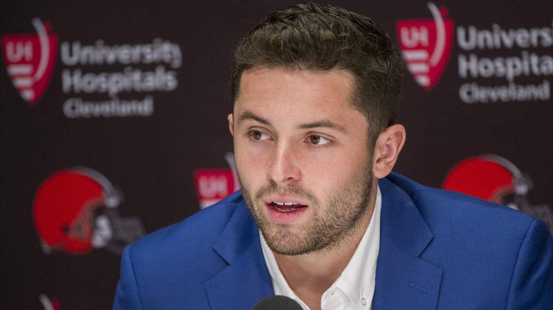 Cleveland Browns quarterback Baker Mayfield faces new division rival Joe Burrow of the Cincinnati Bengals for the first time Thursday night.