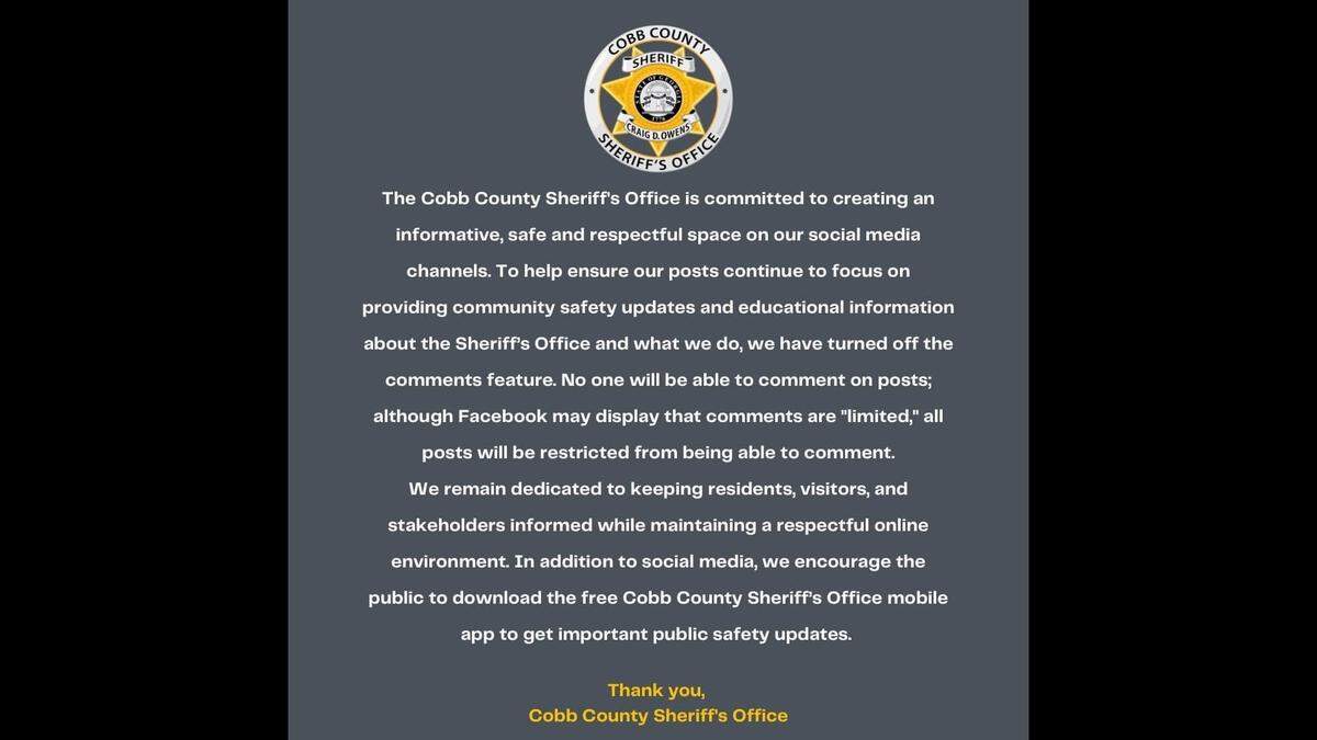 The Nov. 1 statement issued by the sheriff’s office.