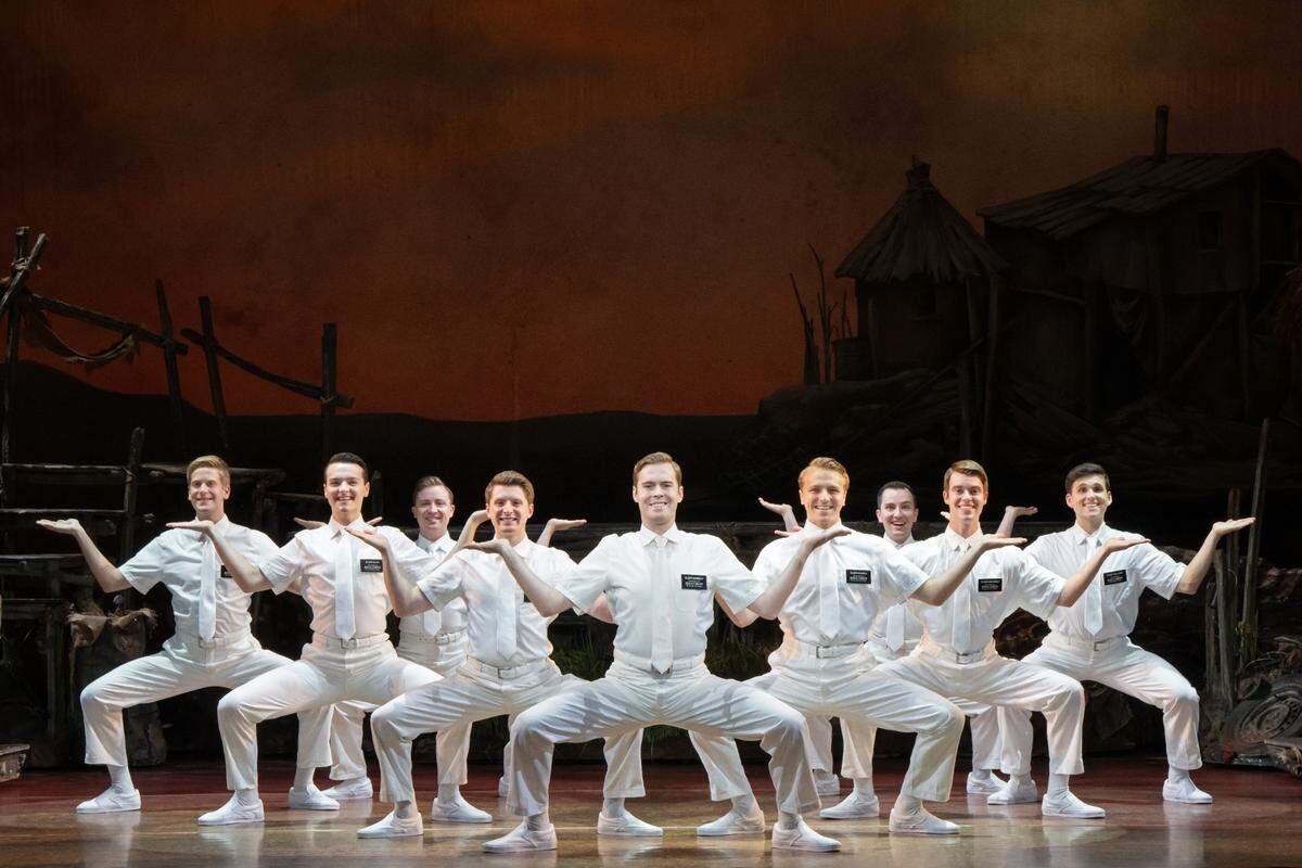 Craig Franke and company in The Book of Mormon North American tour