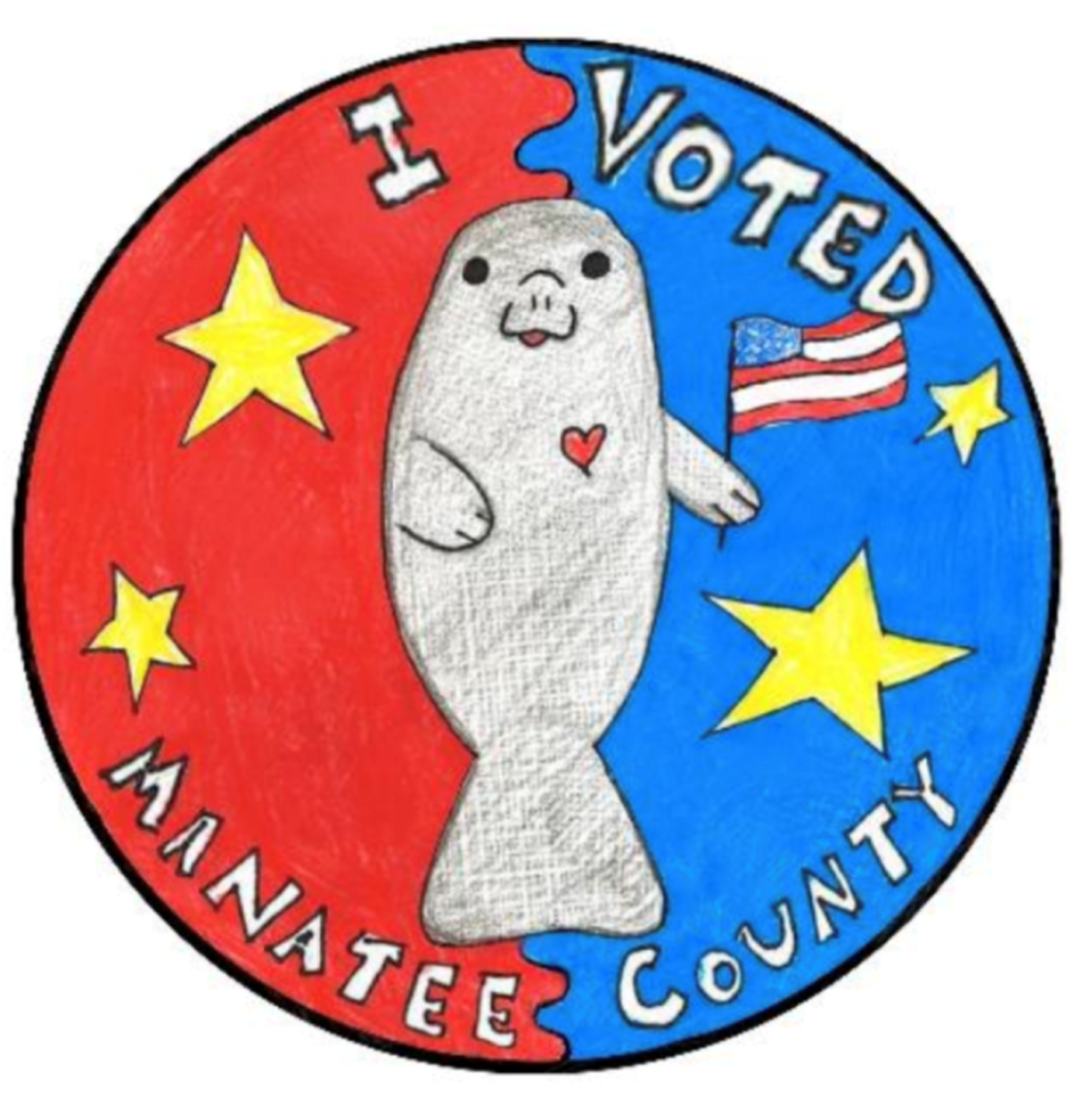 Manatee High School freshman Lauren Holbrook’s “I Voted” sticker design was a Boys & Girls Club of Manatee County contest winner and appears on Manatee’s “I Voted” stickers for the 2024 election season, NPR’s WUSF reported.
