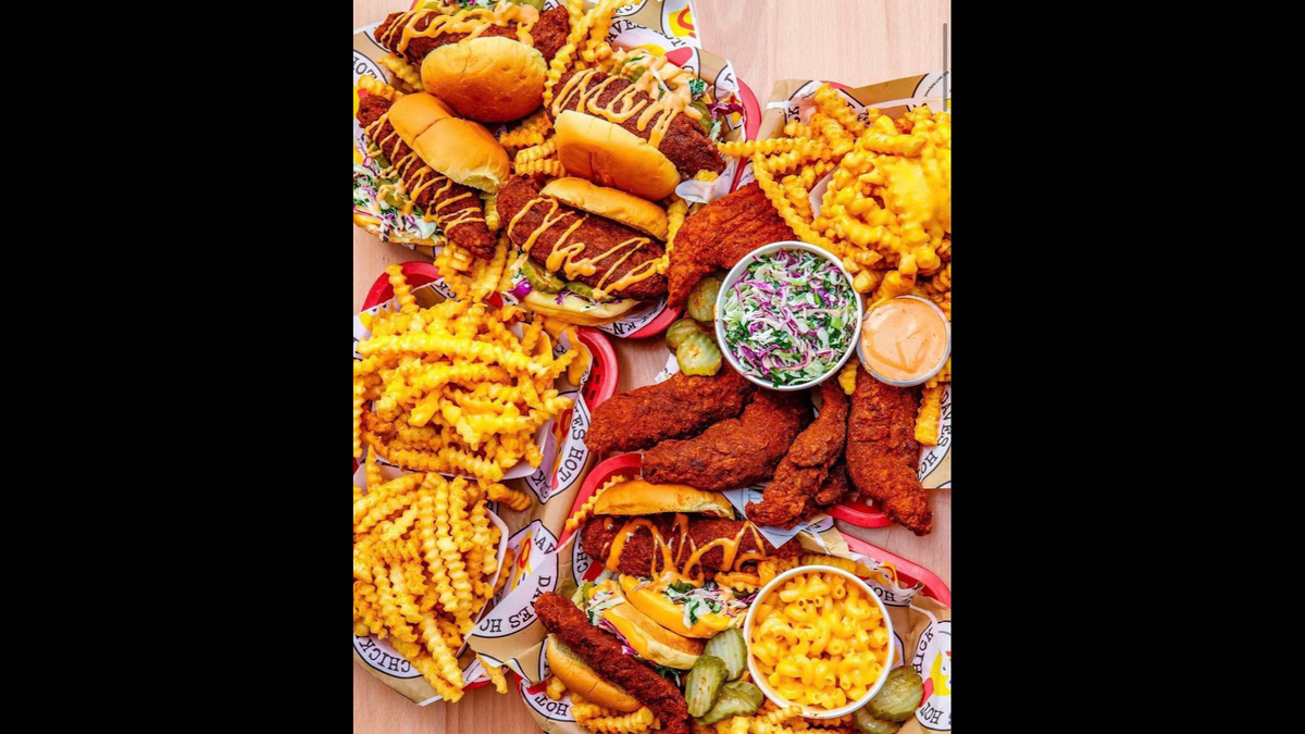A plate of chicken tenders with all the fixings at Dave’s Hot Chicken in Pembroke Pines, the first location in South Florida. More restaurants are planned in Dade County in the coming months
