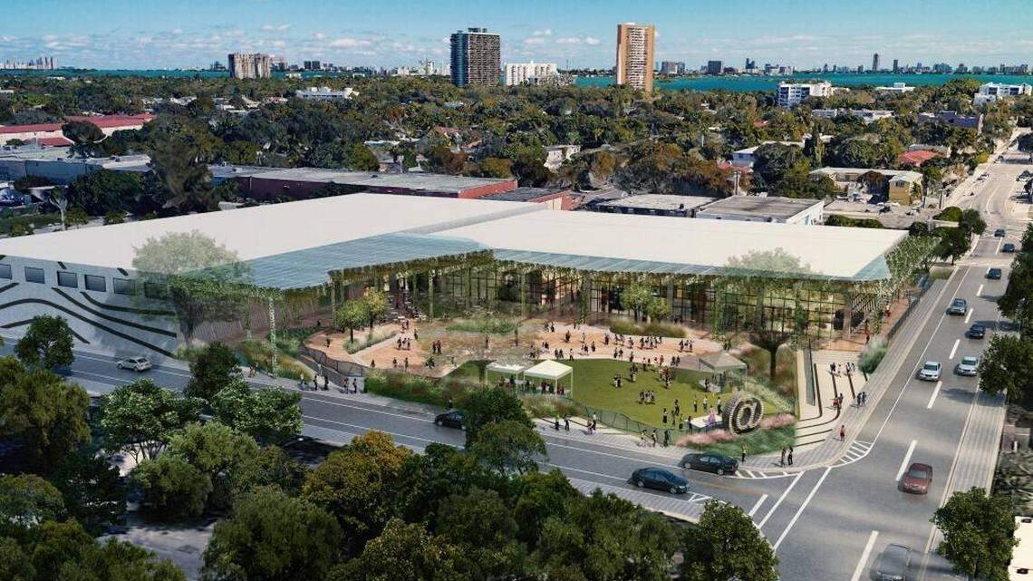 Artist’s rendering of new innovation center in the planned Magic City district in Little Haiti.