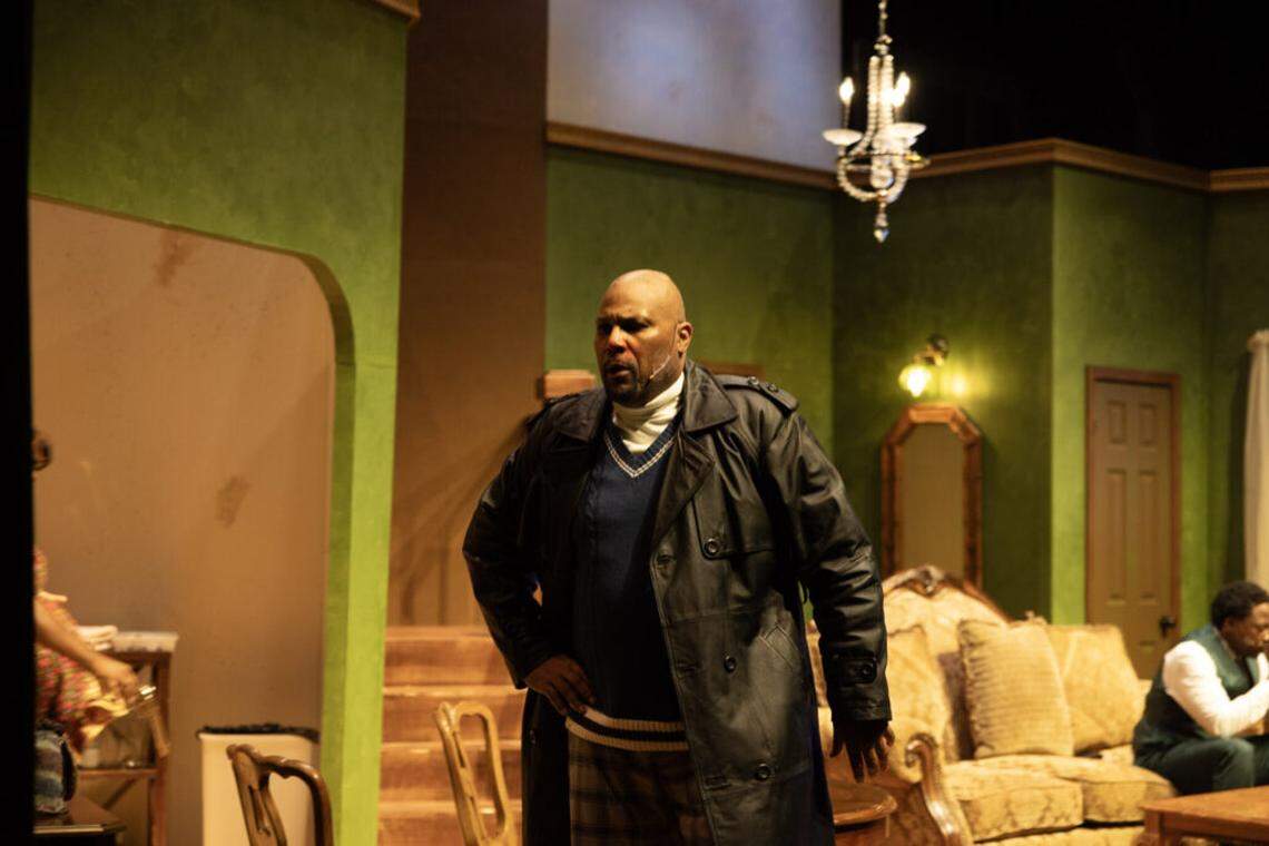 Layon Gray wrote, directed and stars as Basil in his play “Searching for Willie Lynch” now at M Ensemble.