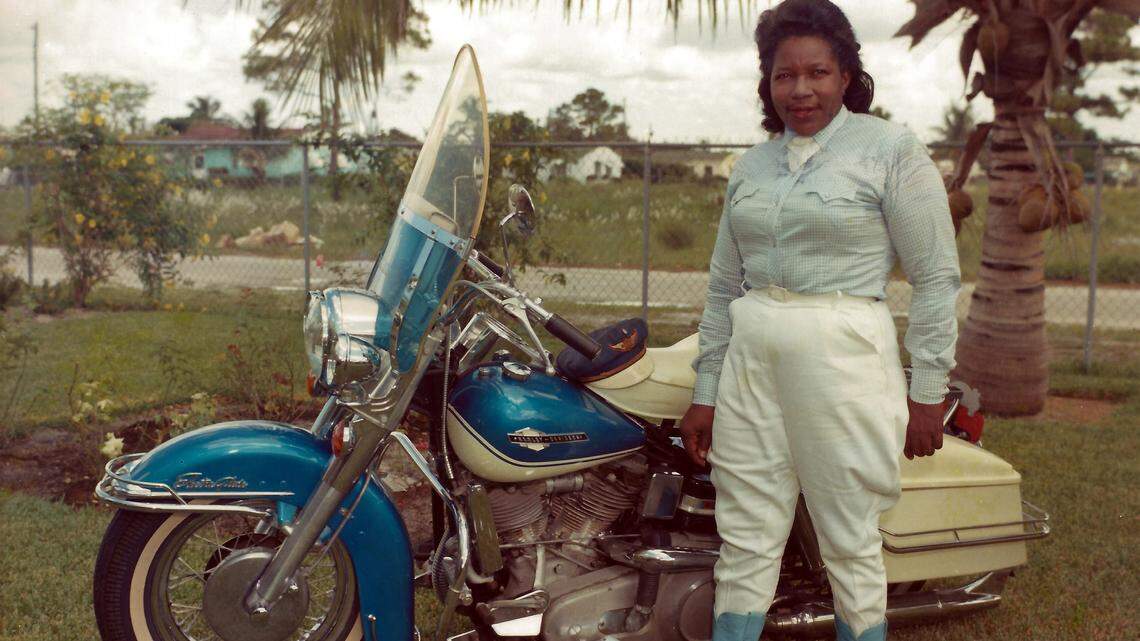 Bessie Stringfield, the first black woman to ride solo across America on a motorcycle, crisscrossed the country eight times on her Harley-Davidsons, traveling through the Jim Crow South, when independent women and blacks were not welcome. She lived in Opa-locka and loved riding through the palm-lined streets of South Florida.