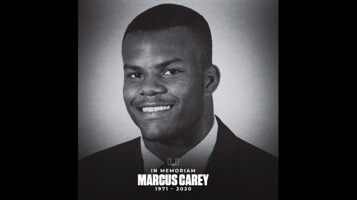 Marcus Carey, a Miami-Dade police detective and former University of Miami football player, has died at age 49.