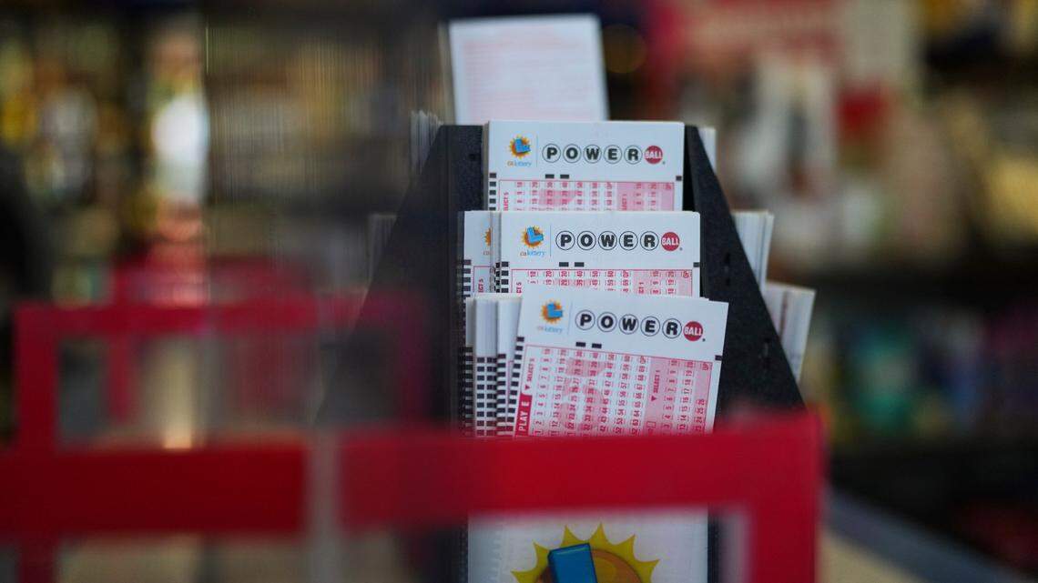 Powerball playslips are seen at Bluebird Liquor in Hawthorne, Calif., Wednesday, Nov. 2, 2022. The jackpot has reached $1.6 billion for the next drawing on Nov. 5, 2022.