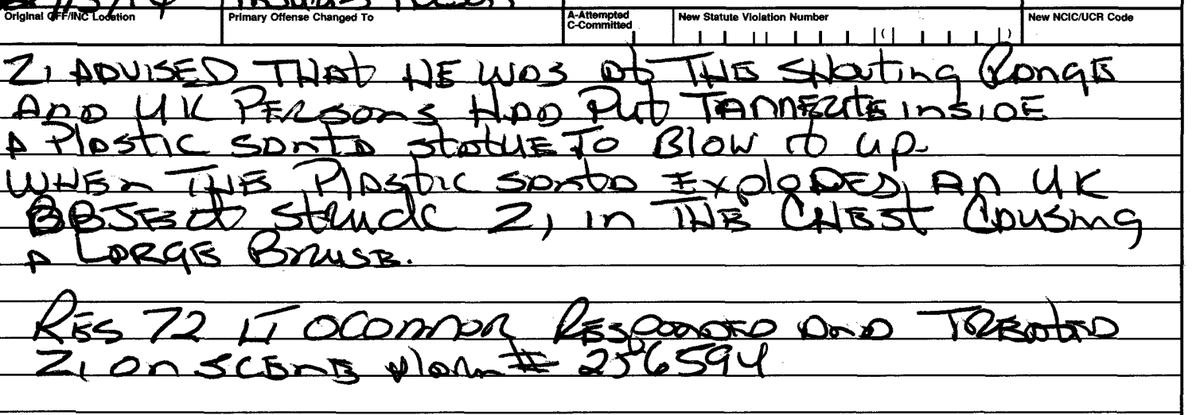 The exploding Santa generated a police report.