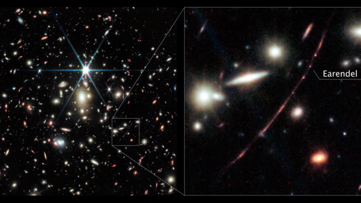 The James Webb Space Telescope has captured images of the most distant star ever detected. Earendel is dated to the first billion years of the Big Bang and lies behind a wrinkle in space-time, NASA says.