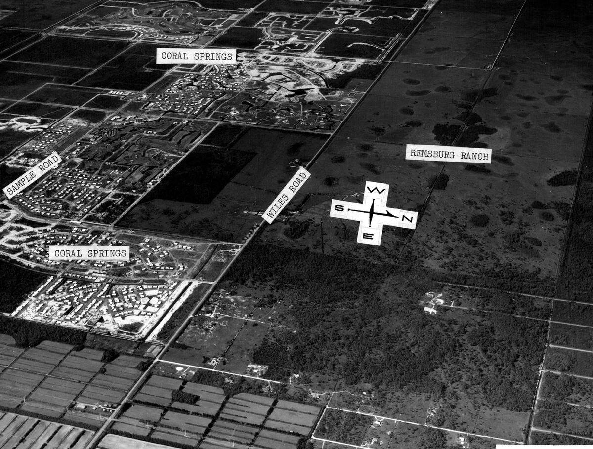 Coral Springs from the air in 1971.