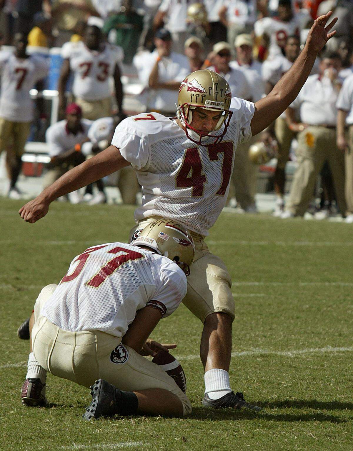 In 2002, FSU's Xavier Beitia kicks a field goal wide left at the end of the game.The Canes beat the Seminoles 28-27