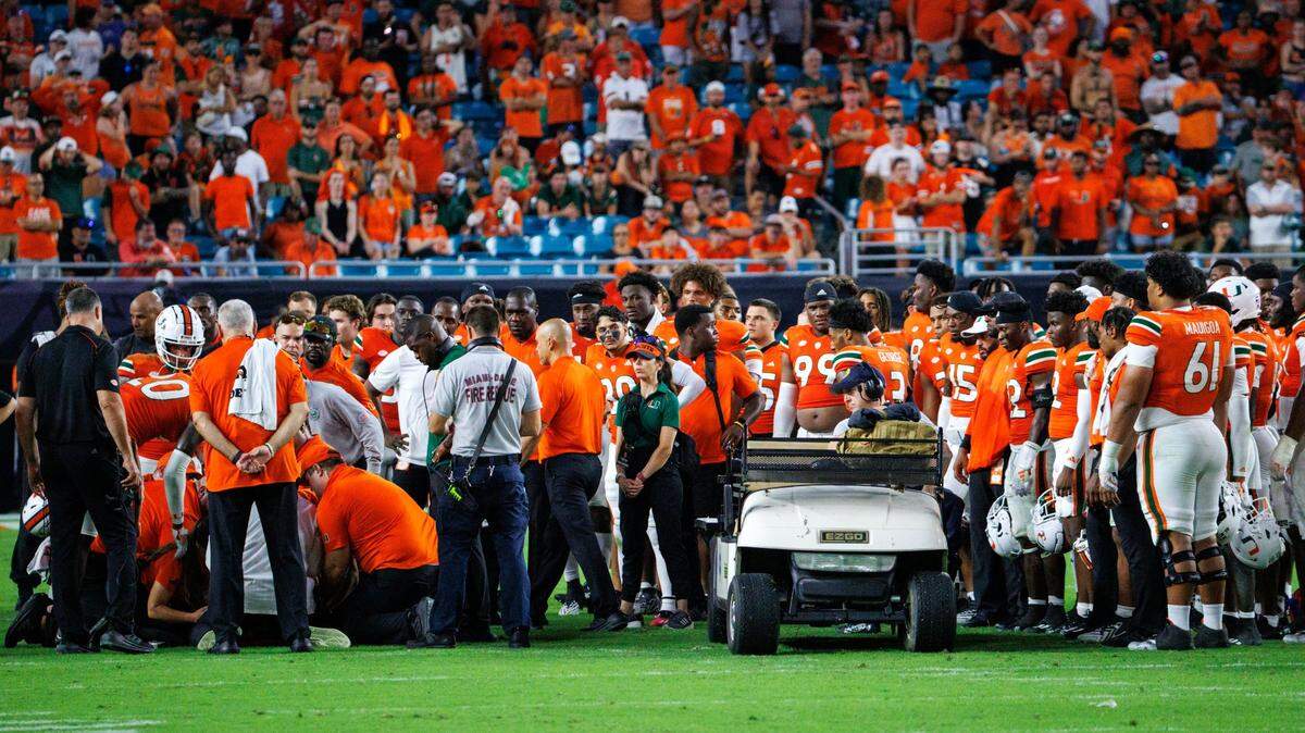 UM’s Kinchens sends love to fans after being rushed to hospital in win over Texas A&M