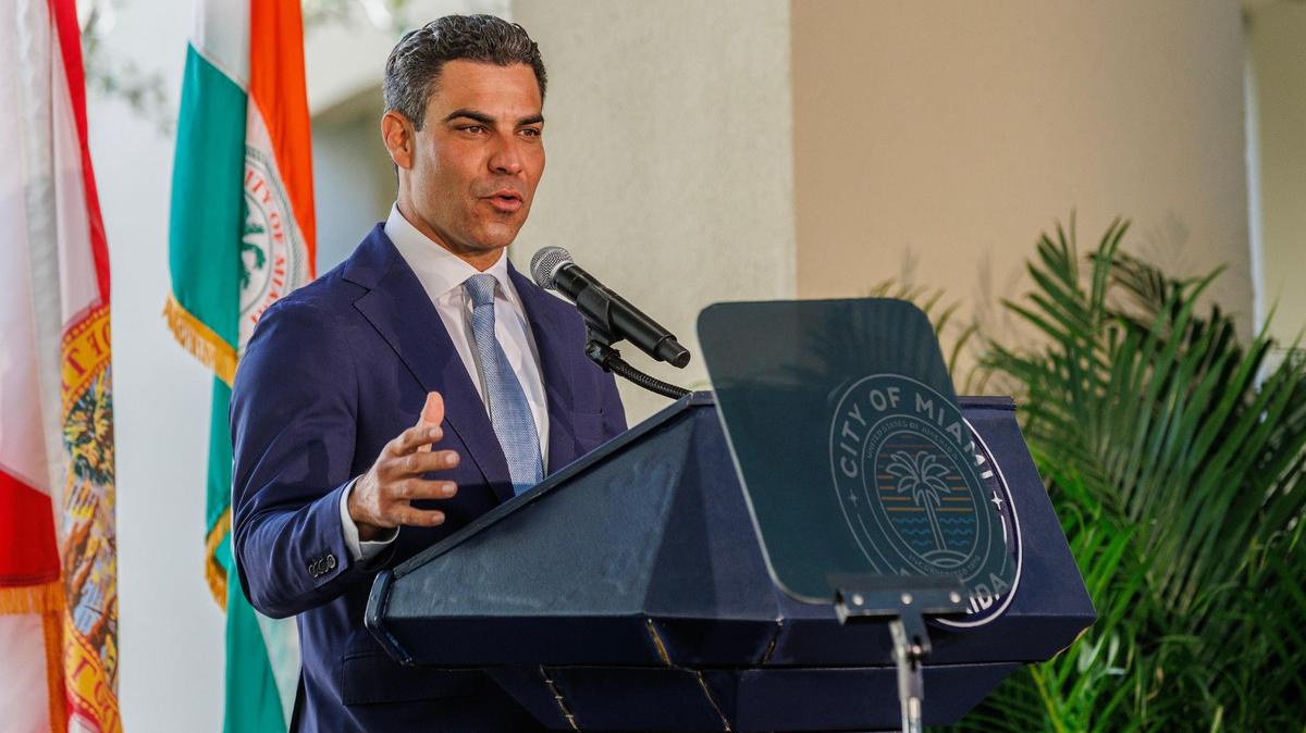 City of Miami Mayor Francis X. Suarez speaks during his 2024 State of the City address, where he recapped the city’s accomplishments in 2023 and shared his vision for this year at an event at Camillus House on Tuesday, Jan. 30, 2024.