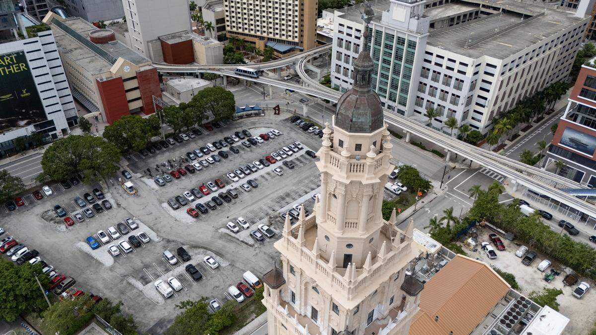 Miami Dade College’s site for the President Donald Trump presidential library in Miami, Florida, on Sept. 23, 2025.
