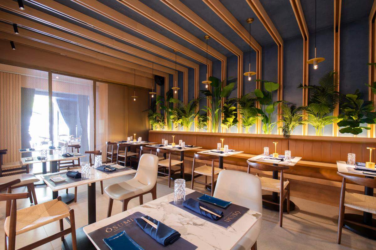 The interior dining room at Osumi Cocktail & Sushi Bar.
