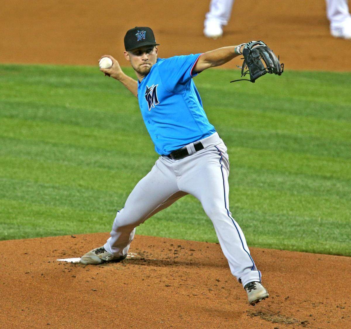 Miami Marlins pitcher Nick Neidert (59) during a simulated game at Marlins Park in Miami, Florida, July 13, 2020.