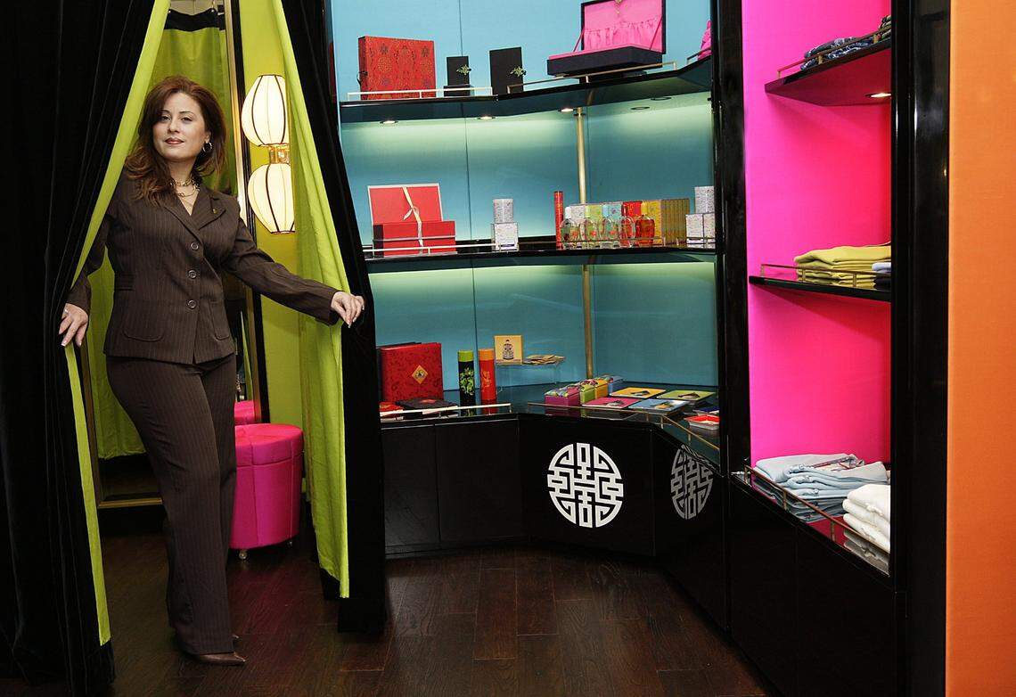 In 2007, retail manager Gabriella Panis of the Shanghai Tang shop located in the Mandarin Oriental Miami.