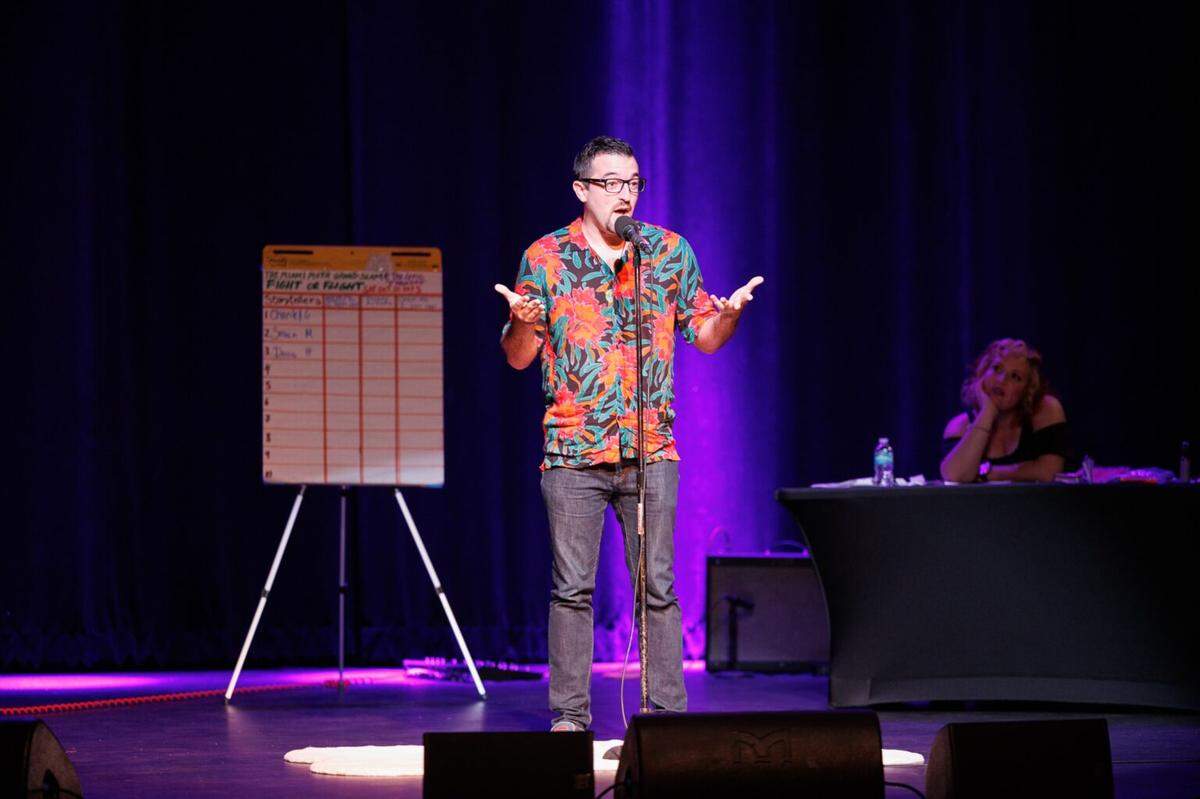 Storyteller Doug Hales during last year’s The Moth Miami GrandSLAM event.