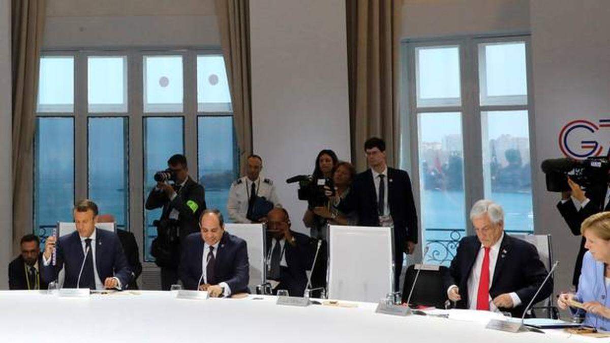 The empty seat at the G7’s climate change meeting had been reserved for President Trump.