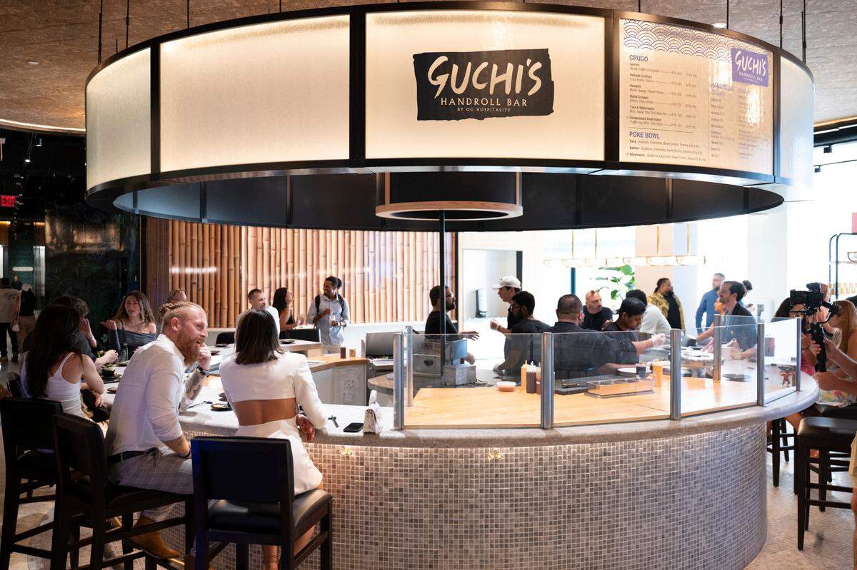 Guchi’s, from the creator of Mr. Omakase, Miss Crispy Rice and Poke OG, serves Japanese handrolls at Central Fare at the downtown Miami Brightline station.