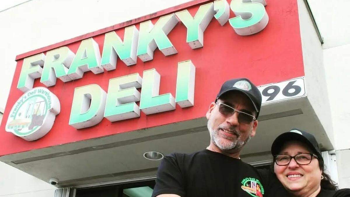 Franky and Nanette Diaz outside Franky’s Deli Warehouse, which was just named the best sandwich shop in the U.S.