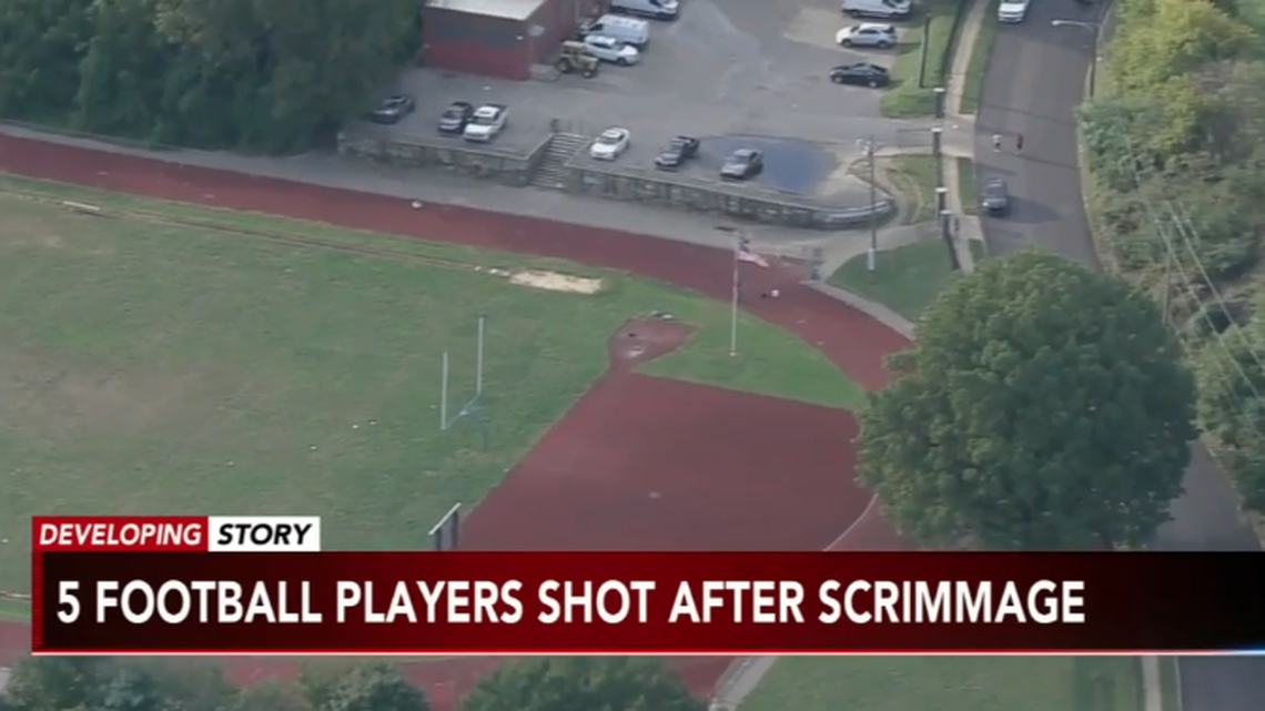 A 14-year-old was killed and four others injured during a shooting while leaving a high school football scrimmage, Philadelphia police say.