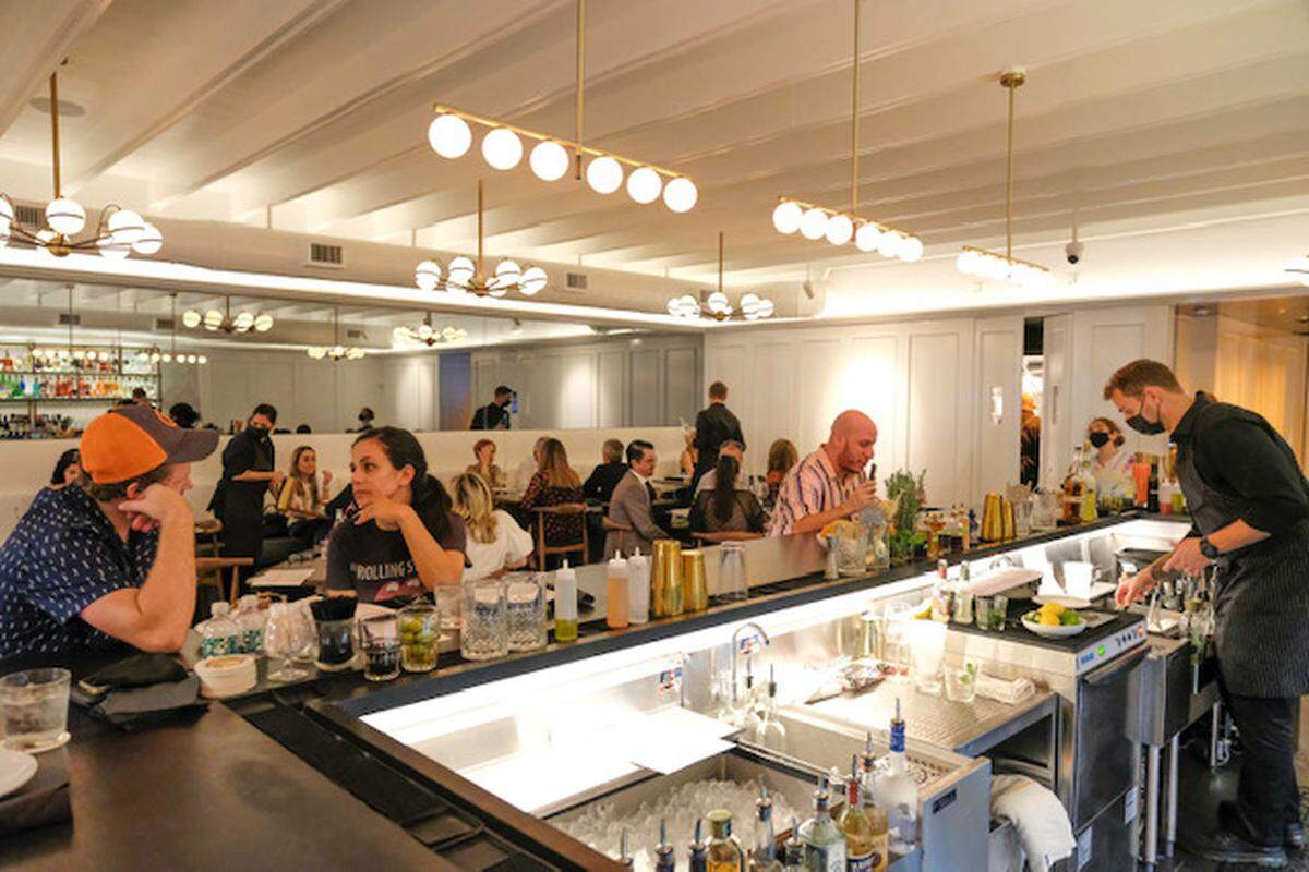The bar at the new Luca Osteria
