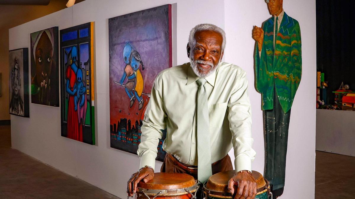 Marshall Davis is celebrating 40 years as director of the African Heritage Cultural Arts Center in Miami, Florida on Friday, December 15, 2023.