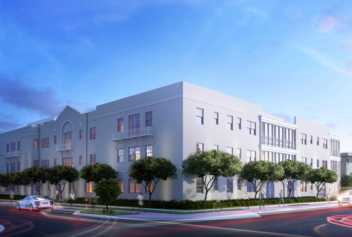 The exterior of the Berkeley Park Hotel-MGallery in South Beach’s Collins Park neighborhood.