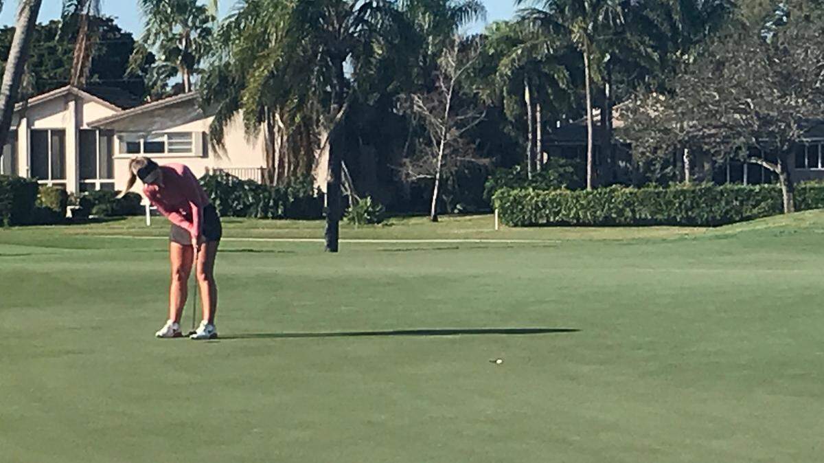 After going 1-down after two holes to Alexa Pano in the Amateur division final of the 89th Ione D. Jones/Doherty Women’s Amateur Championship Friday morning at Coral Ridge Country Club, Brooke Oberparleiter of Jupiter made three consecutive birdies to take the lead and go on to a 2-up victory.