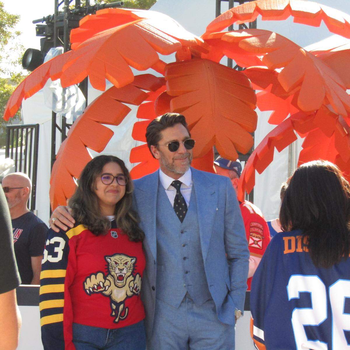 A fan at a meet-n-greet with New York Rangers legend Henrik Lundqvist, who is also a member of the “NHL on TNT” broadcast team during the Enterprise NHL Winter Classic Pregame Fanfest.