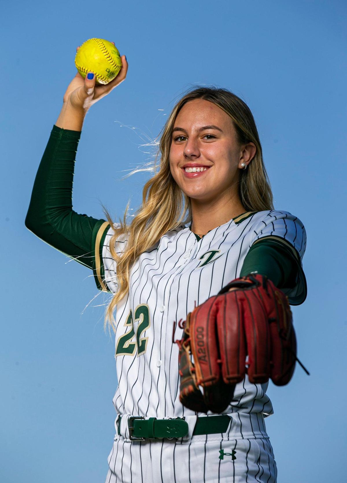 Dade Softball Pitcher of the Year Isabella Artiles, from Westminster Christian School, is photographed at A.D. Barnes Park in Miami, Florida on Wednesday, May 18, 2022.