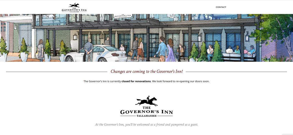 The Governor’s Inn website says the hotel is closed for renovations.