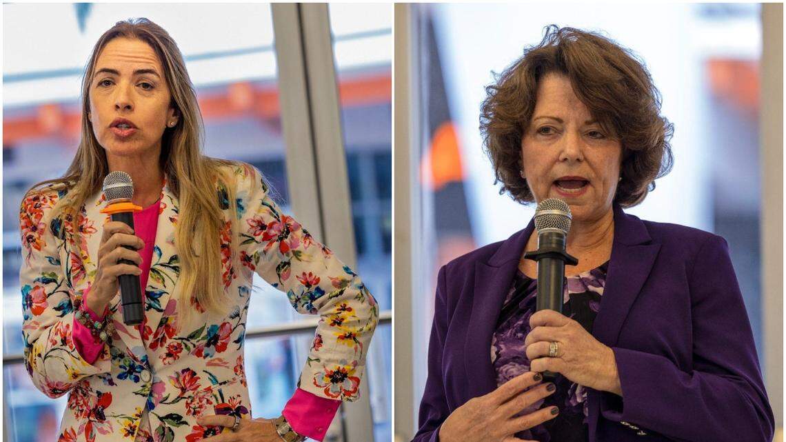 Miami-Dade District 7 Commissioner Raquel Regalado and candidate Cindy Lerner