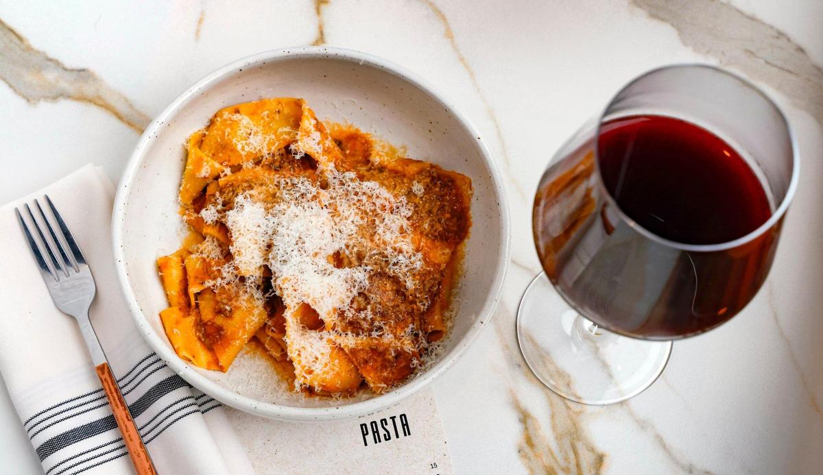 Pappardelle with braised beef cheek ragu at Pasta in Wynwood. Aside from a few starters and desserts, the restaurant only serves pasta.