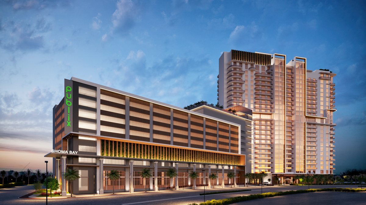 Shoma Bay, un complejo de lujo que se construirá en North Bay Village, en 1850 John F. Kennedy Causeway, tendrá un Publix de 35,000 pies cuadrados. La tienda y las residencias tienen fecha de inauguración para 2026. Shoma Bay