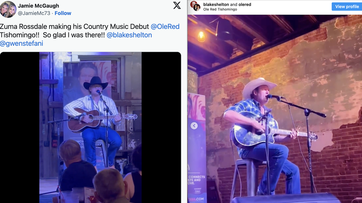 Video shows Blake Shelton’s step son following in his footsteps