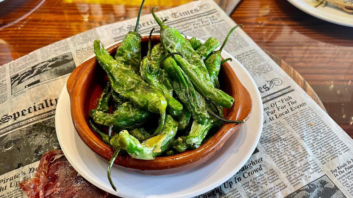 Shishito peppers at Happy Wine Calle Ocho