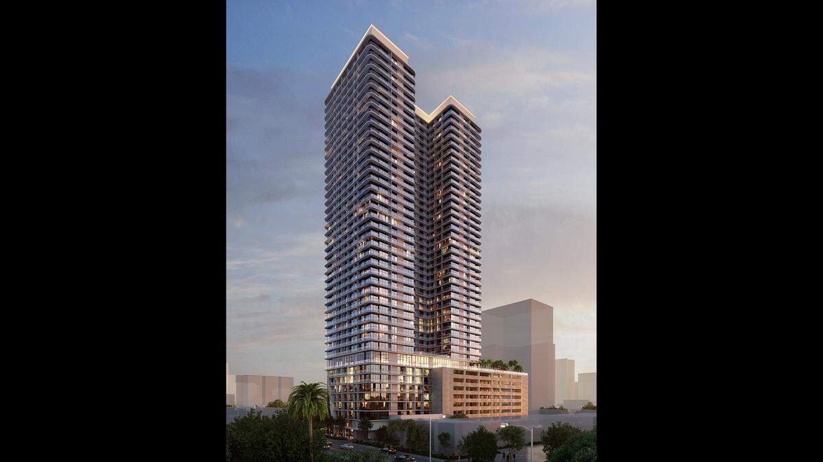 Rendering of the Brickell building.
